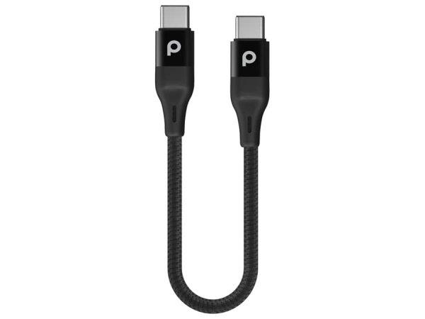 کابل دوسر تایپ‌ سی شارژ سریع پاوربانکی با طول 25 سانت پورودو Porodo USB C to USB C Cable PD-CCBR025-BK